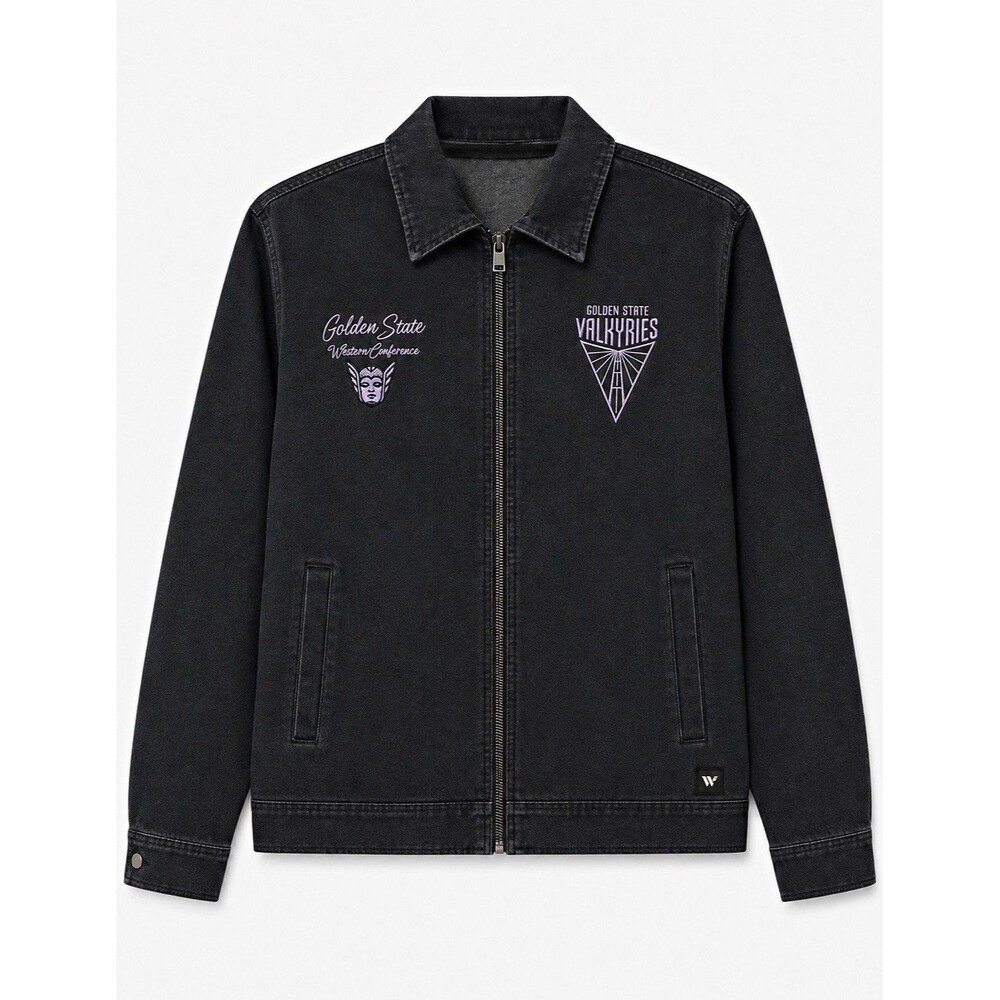 The Wild Collective Golden State Valkyries WNBA Full Zip Jacket Black/Purple L